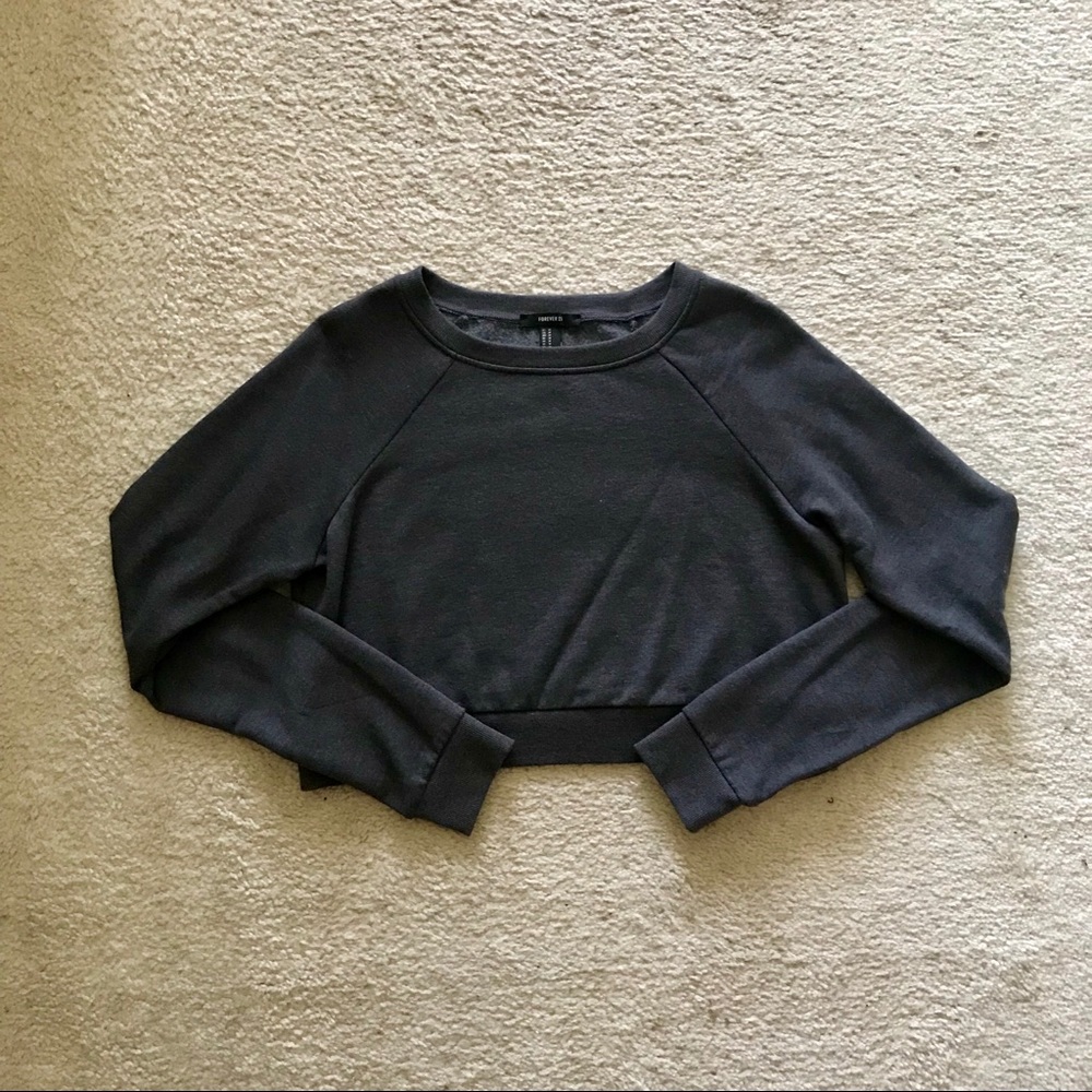 F21 Cropped Sweatshirt